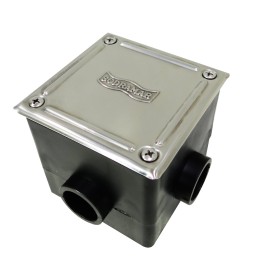 Caixa de passagem com tampa em inox - Sodramar