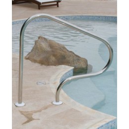 Corrimão Parati em aço inox com chumbador em alumínio